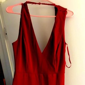 Long Red dress with split in middle by Windsor.